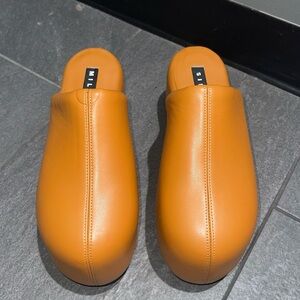 Simon Miller Bubble Clog Tan Leather Sz 40 // US 10 EUC NO BOX